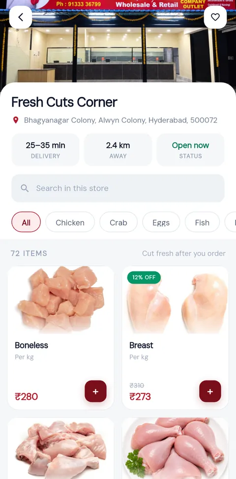 A shop's products and prices